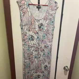 Long short sleeve floral dress